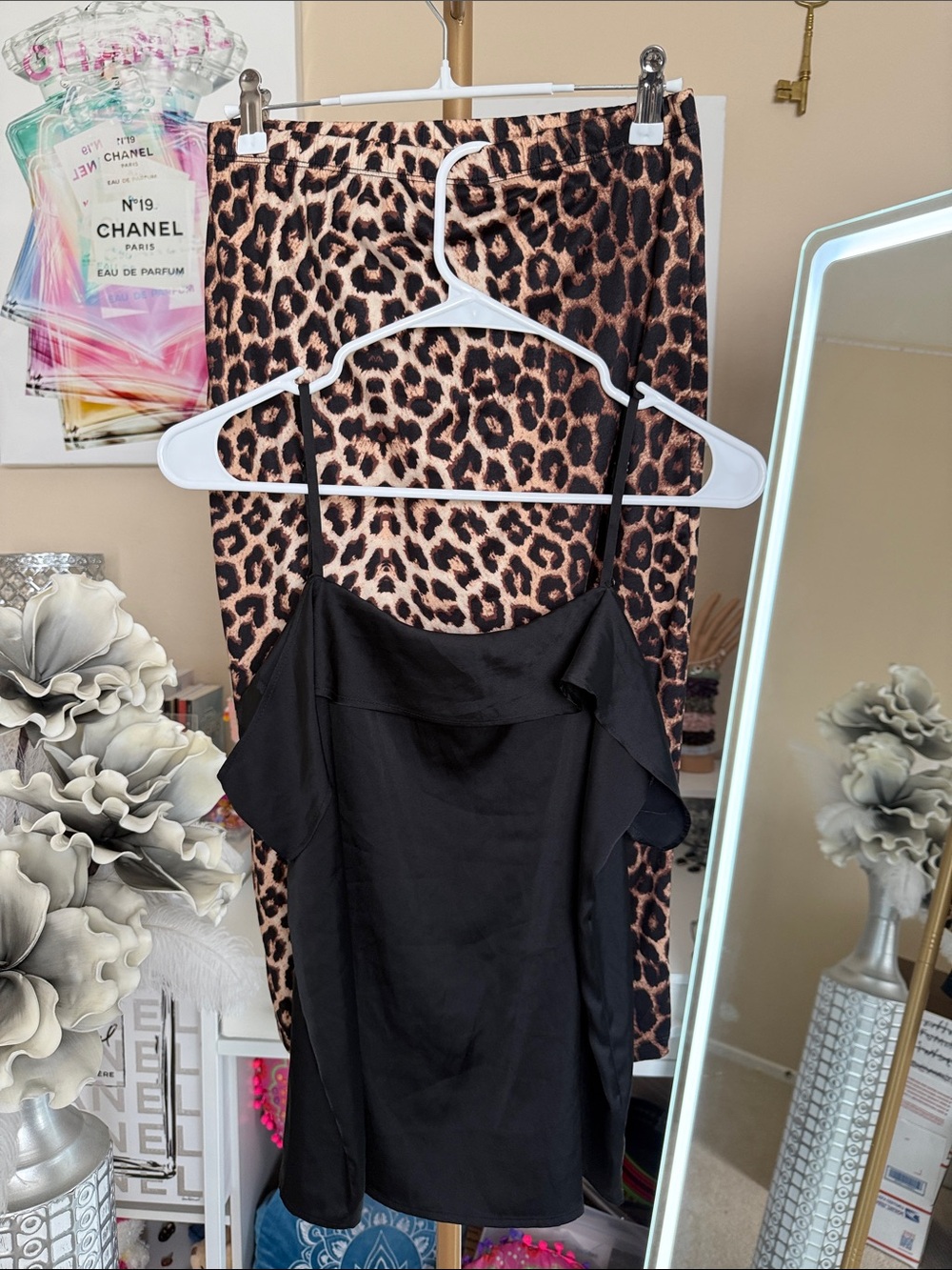 Women’s Black Satin Cami Top by